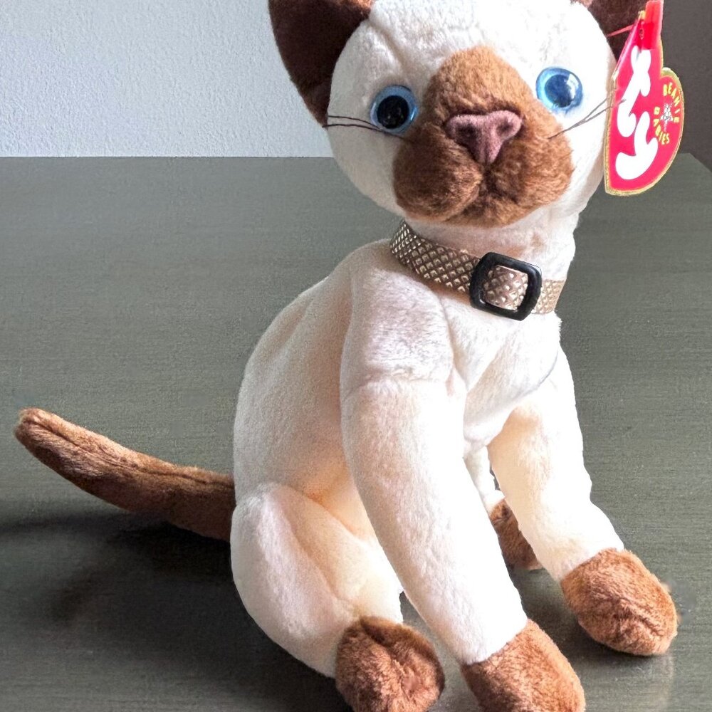 2001 4369 Vintage Siam Siamese Cat Ty Beanie Baby Collectible Plush MWMT